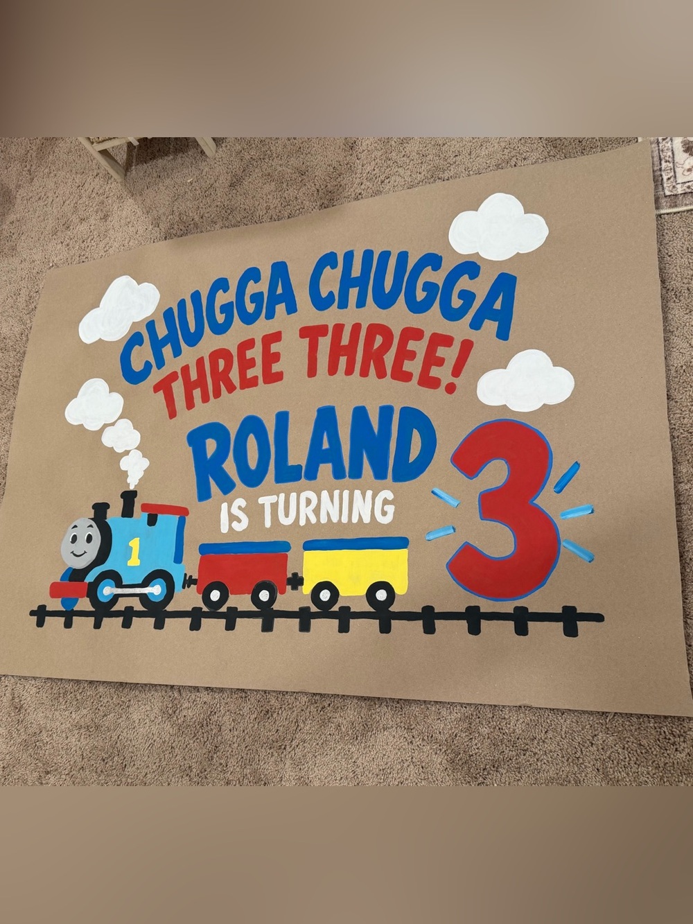 Train Birthday Banner